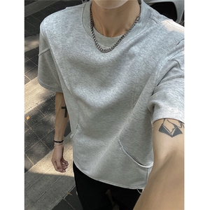 夏季新款280克重磅结构圆领短袖T恤T2809-特批30控58图片