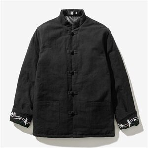 2020冬季新款男装中国风仙鹤刺绣外套加厚夹棉棉衣M06-P100特图片