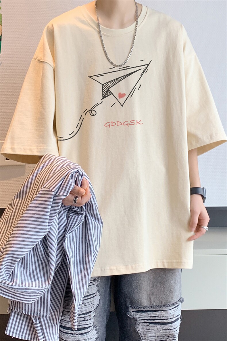 已注册/夏季内景新款简约宽松短袖T恤男潮休闲打底衫DT00592/P25,男装T恤,电商B316
