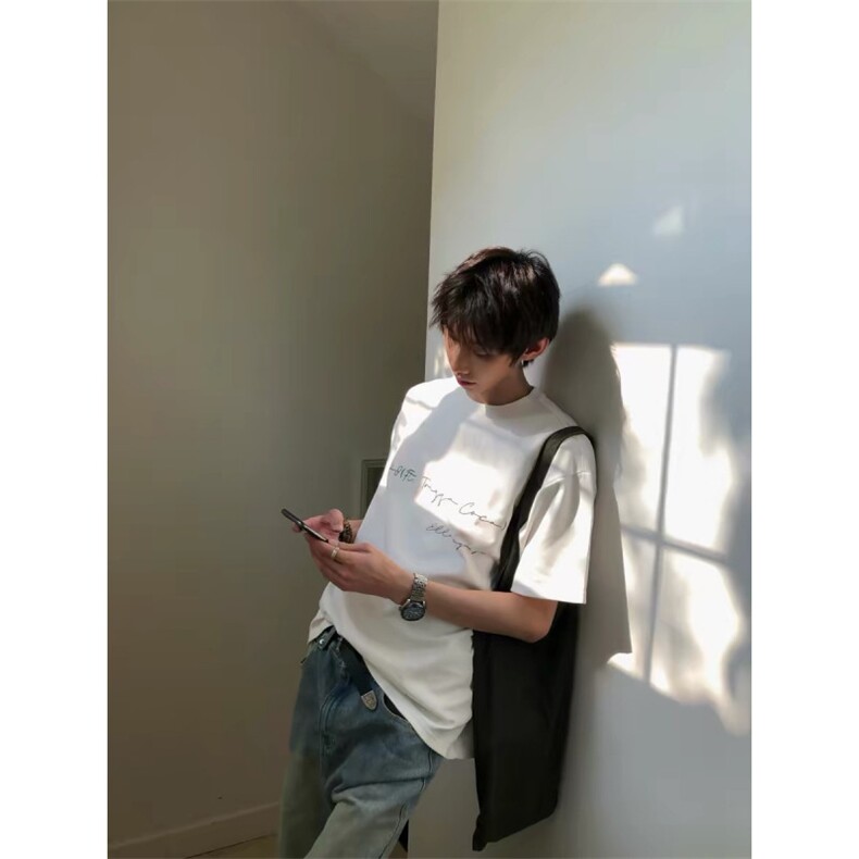 短袖t恤衫印花T恤韩版宽松休闲简约百搭半袖上衣潮流TX1592，男装T恤，星座208-5