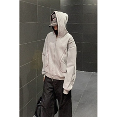 W10331-P60网图现货新款灰色开衫春日少女穿搭开春上衣日系新款，男装卫衣，星座1608
