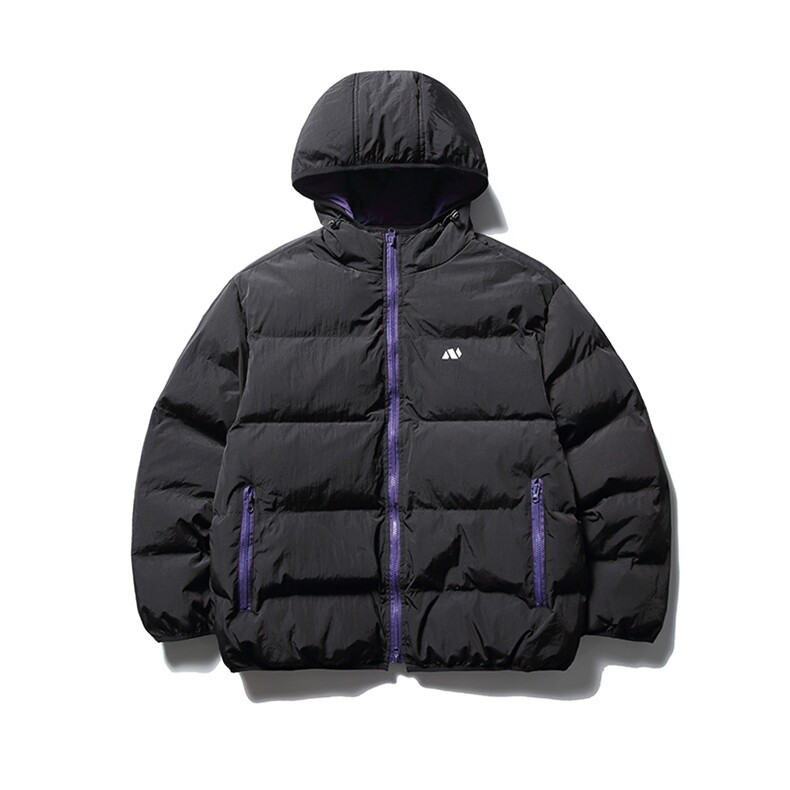 南夏乔装2025冬款纯色基础款印花LOGO连帽棉服日系保暖棉袄男棉衣,男装棉衣,电商S006（B521）