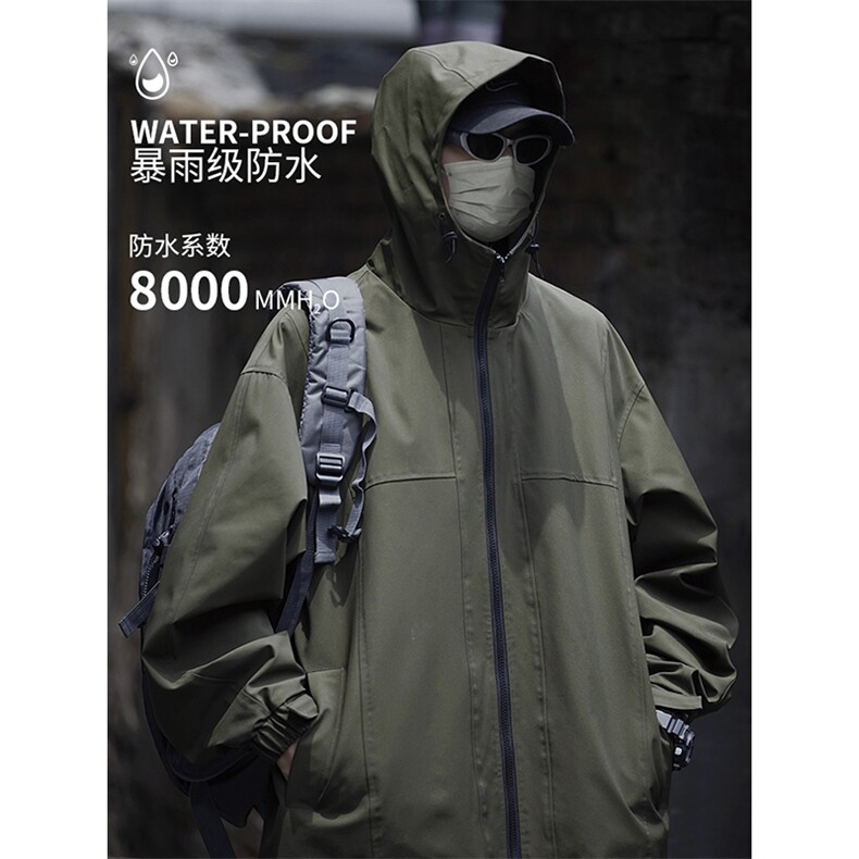 Q2133-TP60-多色冲锋衣防水连帽夹克cityboy秋季日系外套男,男装夹克,电商A102-1