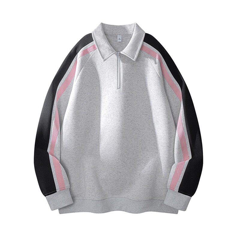 新品撞色卫衣2025秋季时尚百搭款男宽松衬衫领打底衫潮HH9116,男装T恤,星座1206（原A206）