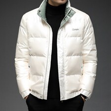 新款休闲羽绒服男冬季立领中年男厚款保暖潮流上衣BJY08180-P190,男装羽绒服,电商B212（原钱塘6029）