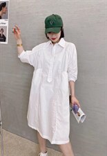 新款欧范洋气大口袋设计百搭连衣裙，女装连衣裙，L·H·X