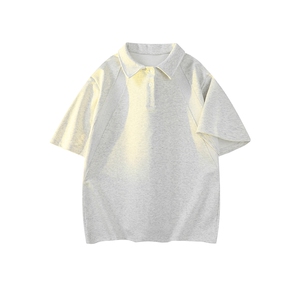 夏季新款港风日系拼接设计感两粒扣POLO衫男 XZ213-TX08-P35控58图片
