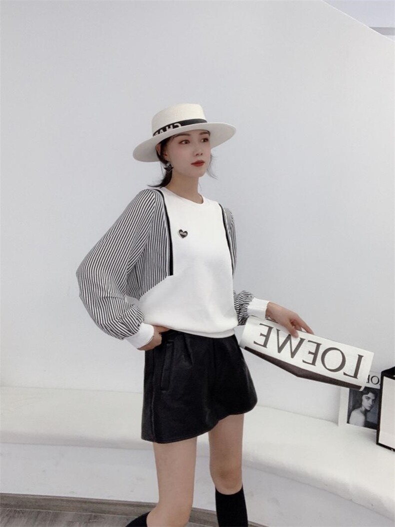 拼接休闲卫衣，女装卫衣/绒衫，新依西阁