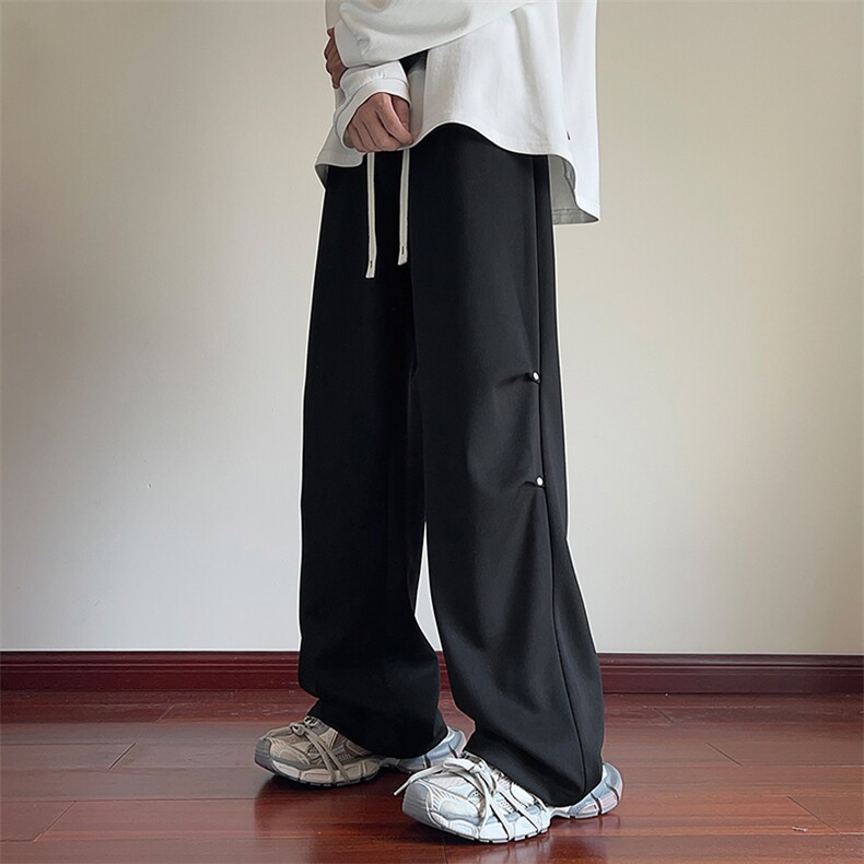 供抖音7个高点击秋冬新款卫裤阔腿百搭X416B-1-KL935-特P35限68,男装休闲裤,星座416B-1