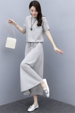 棉麻连衣裙两件套女2025年夏季新款气质收腰显瘦亚麻夏天套装裙子，女装套装/套裙，关键词