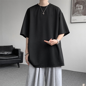 8XL-M高品质重磅棉光版纯色短袖T恤百搭款半截袖五分袖DX332特P23图片
