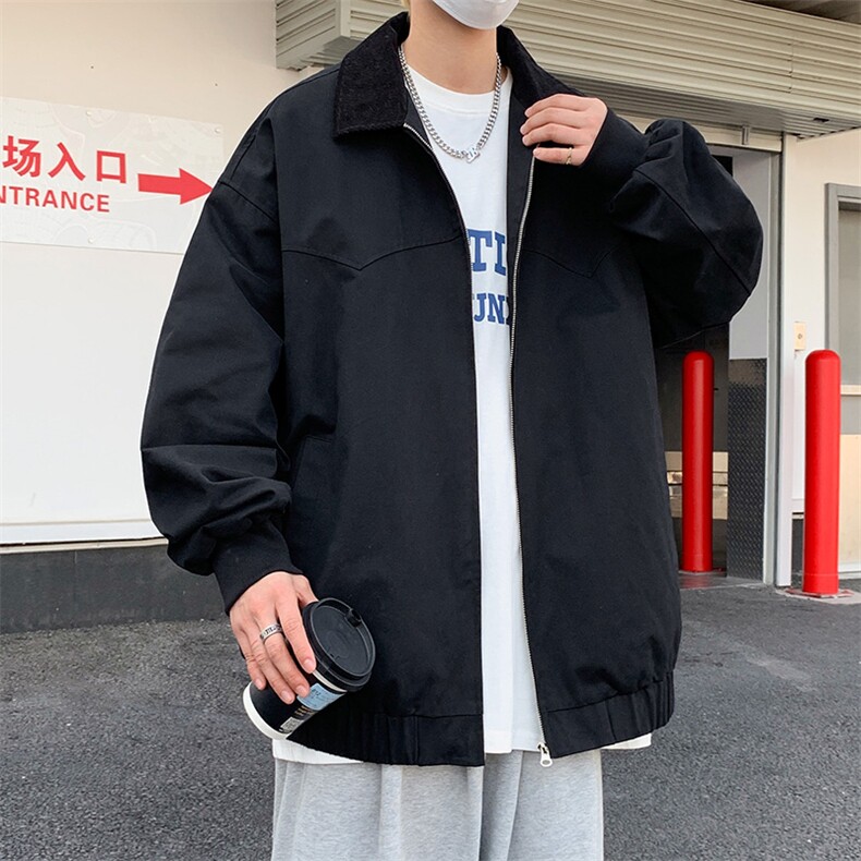 高品质连帽夹克男潮流宽松休闲外套A161-9290-P69图片