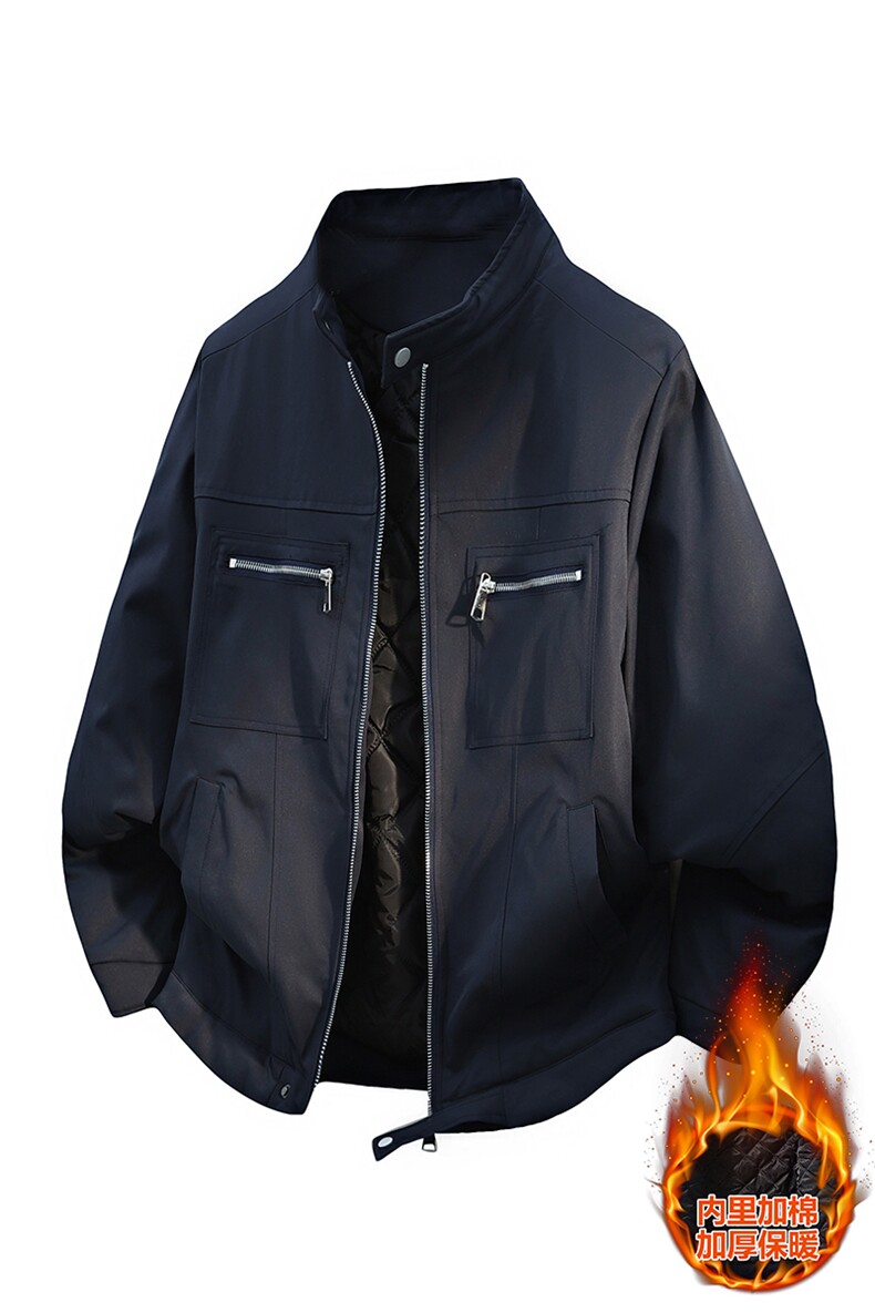 主推工装飞行夹克冬加棉立领棒球服外套A436-807-P85128,男装夹克,电商A436