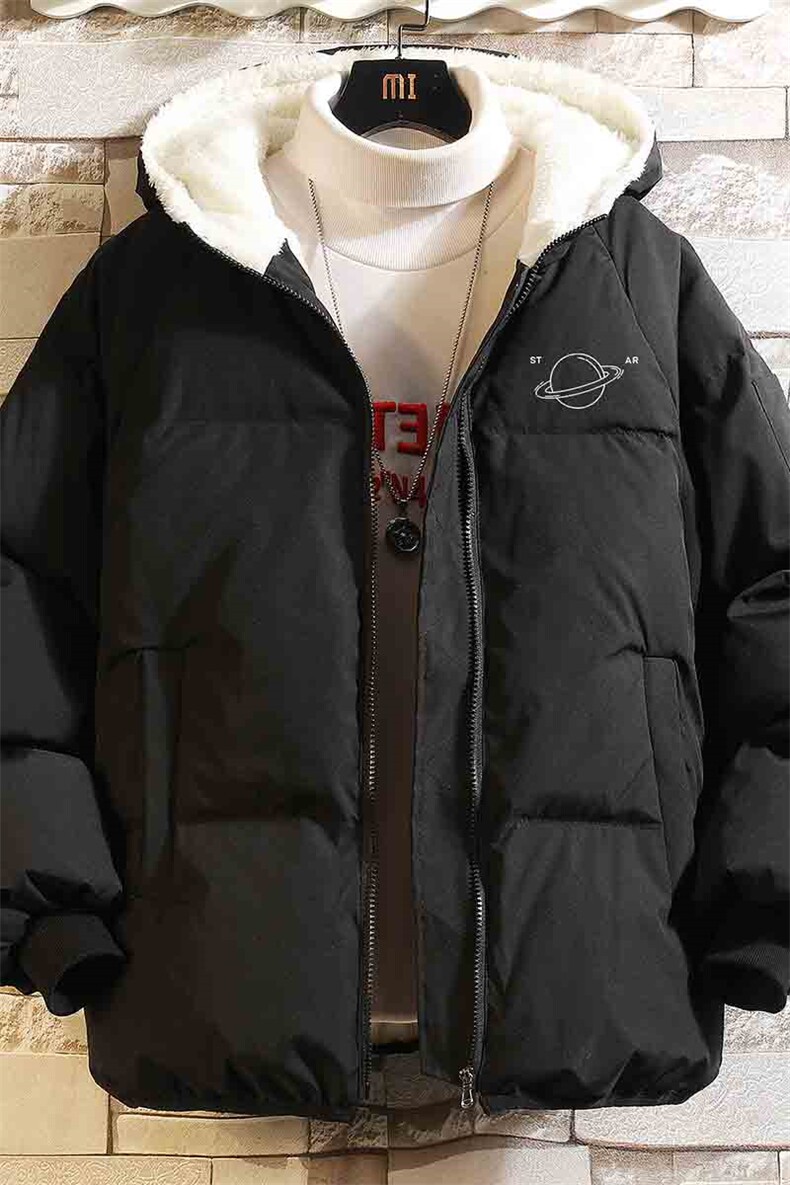 控128加绒面包服男大码羊羔毛衣男MY16238-P100,男装棉衣,电商A040A