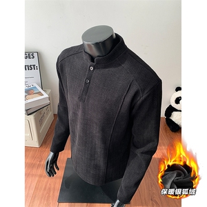 翻领高克重复合银狐绒加绒500克卫衣外套 W983/特P35 假模1图片