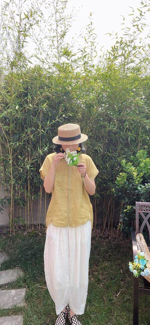 纯苎连衣裙小衫裤子裙子衬衣 时尚风 风淑女风休闲风，女装连衣裙，川哲