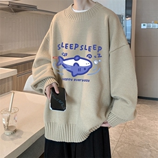 半高领毛衣男大码胖子针织衫毛线衣M18453-P45加绒款-P65，男装针织衫/毛衣，电商A040