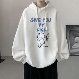 连帽卫衣男大码胖子帽衫大号运动服WY2411-P35图片