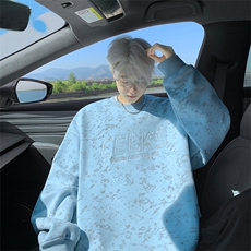现货/秋季新款扎染重磅刺绣卫衣男B219A-ZY251-P48加绒P53控78，男装卫衣，电商B219A