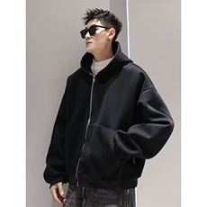华棉复合重磅400开衫卫衣ins百搭气质日系简约文艺慵懒潮流时尚，男装卫衣，星座715-4
