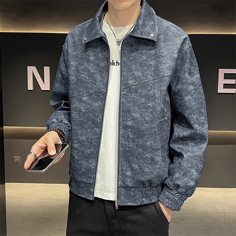 秋季现货大码宽松休闲外套8570-P75控169大码元,男装皮衣,星座209