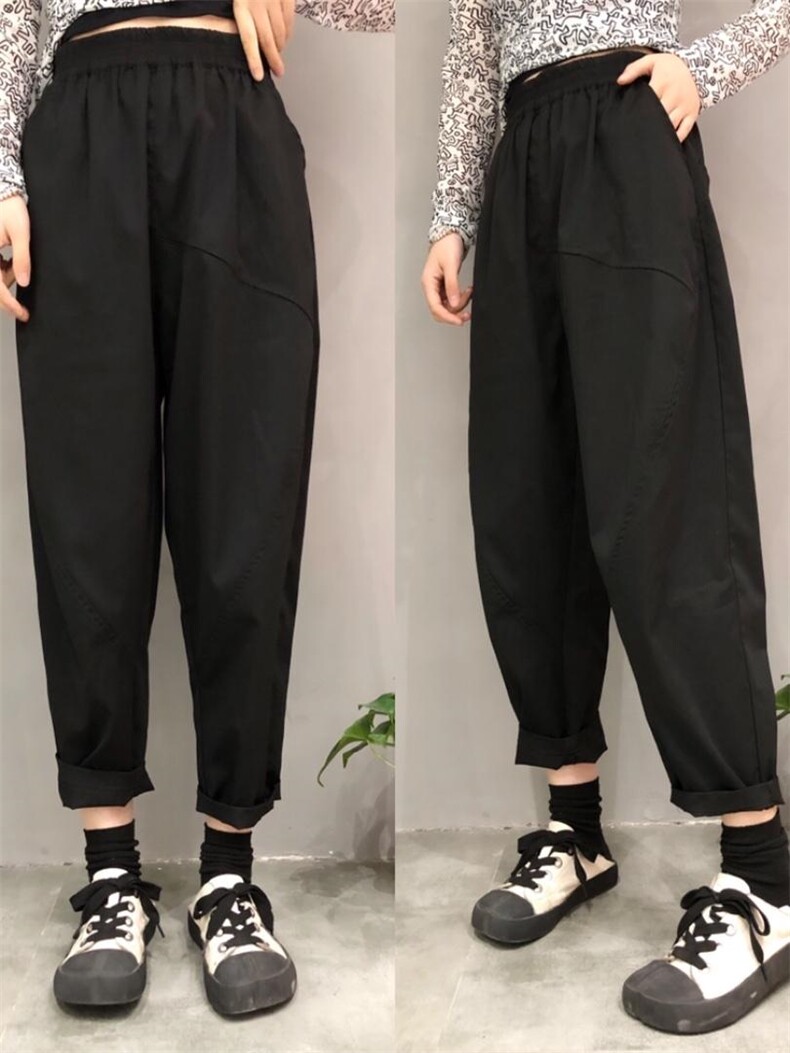 裤子，松紧腰 聚酯纤维，抗皱耐磨，其它，with E Q