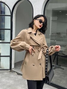 2022#春季风衣系列 
货号6028  S M L图片