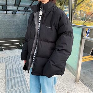 港风两面穿情侣款棉衣冬款潮宽松棉服加厚外套立领面包服M03图片