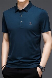 2022男装polo衫体恤衫男士短袖百搭商务翻领夏季新款休闲T恤图片