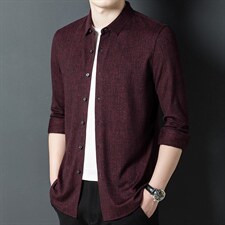BB58102钱塘2020-2秋季新款男士羊毛衬衫商务休闲百搭衬衣P137，男装衬衫，钱塘207-2