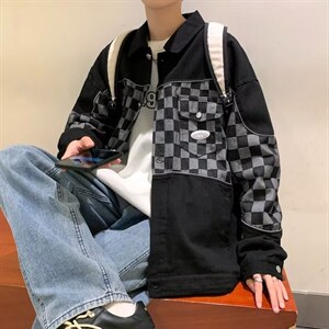 男秋季外套潮牌街头夹克W025P65图片