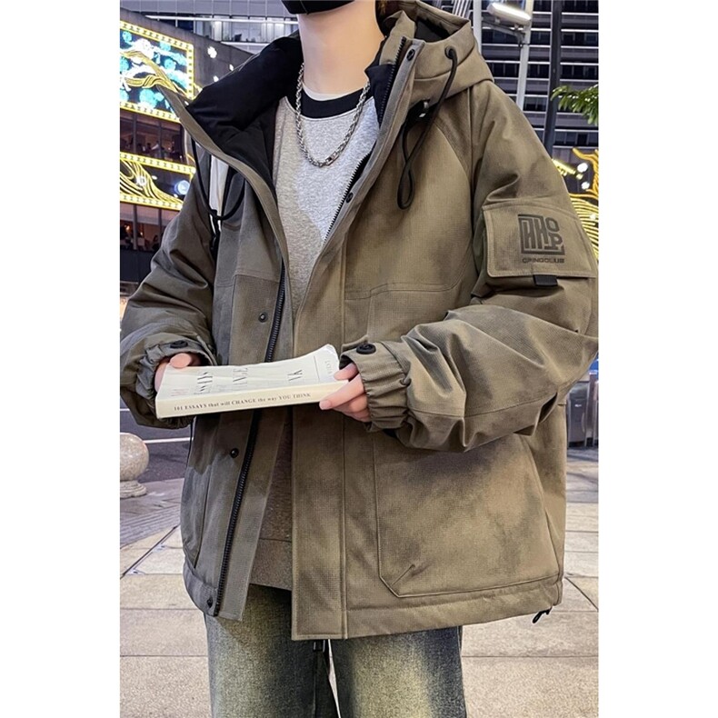 79010-特P268三防羽绒服男冬季轻薄2025新款连帽外套男加厚高级感,男装羽绒服,电商D310B