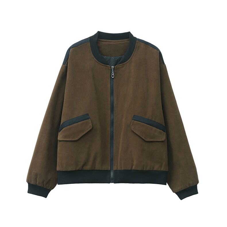 夹棉短外套女2022新款冬季加厚棒球服秋冬款妈妈夹克服,女装棉衣/棉服,忆绮罗