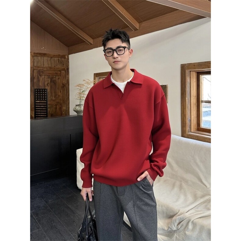 红韩纯棉POLO衫透气吸汗男长袖翻领T恤中年男女休闲送爸爸保罗衫,男装T恤,星座715-4