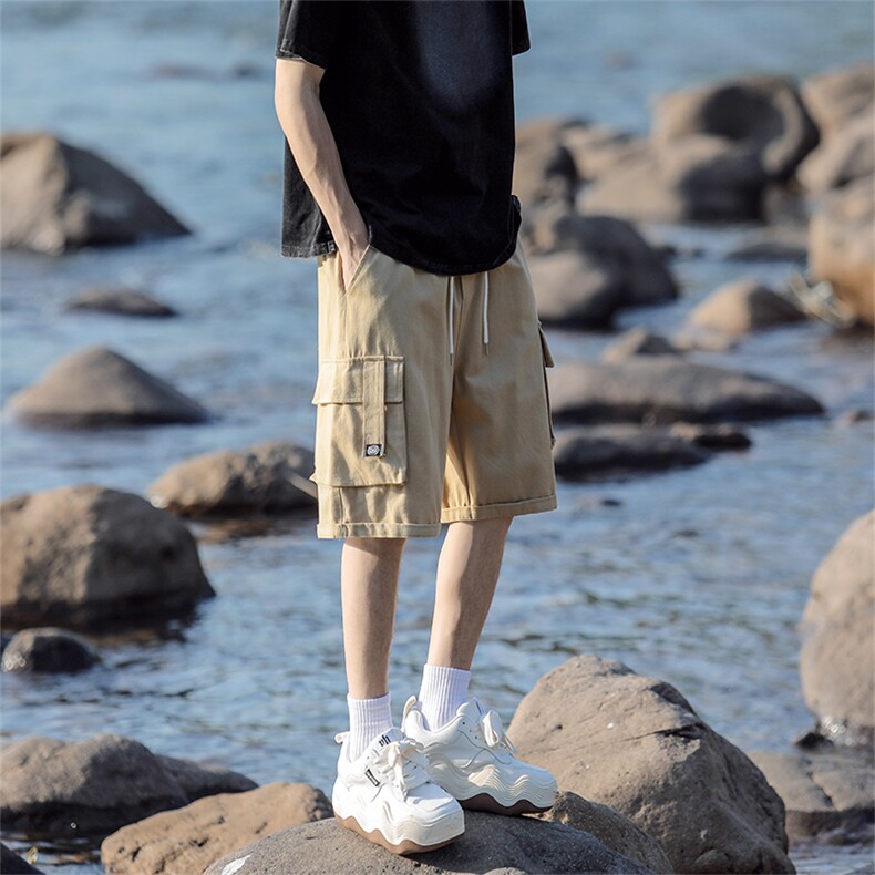 直播品质~日系工装短裤男夏季宽松直筒五分裤A404P45,男装牛仔裤,电商A309
