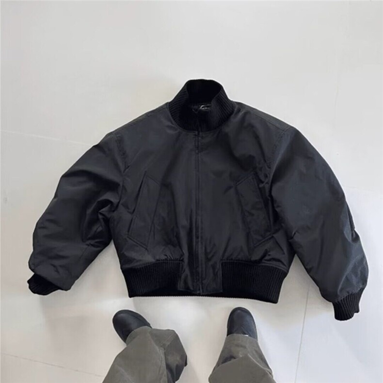 立领棉服男韩版潮流高街痞帅休闲百搭面包服廓形飞行员高级感外套,男装夹克,星座506A