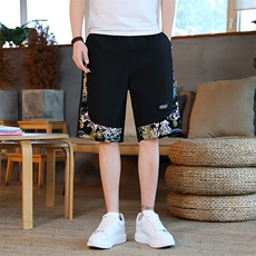 风短裤男夏季宽松五分裤潮风休闲沙滩裤310B-3-DK1833-P20，男装牛仔裤，星座310B-3
