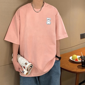 麂皮绒短袖t恤男大码半袖男 JD82292-P25图片