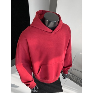 重磅全棉无帽绳450克拉链连帽卫衣硬挺套头外套男 RH5344-P50图片
