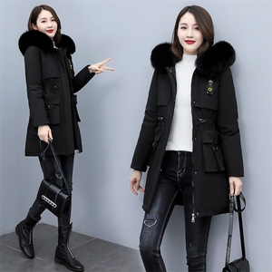 羽绒棉衣棉服女2021冬季新款韩版宽松中长款派克服棉袄小个子外套图片