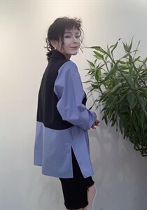 春款新款拼接外套图片