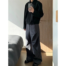 HR52LL-特P45cleanfit解构风西裤男垂坠感高级感裤子，男装休闲裤，星座1007（原301D）