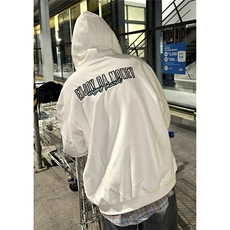 刺绣连帽拉链卫衣KM7038款M-3XL薄，男装卫衣，星座506A