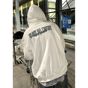 刺绣连帽拉链卫衣KM7038款M-3XL薄图片