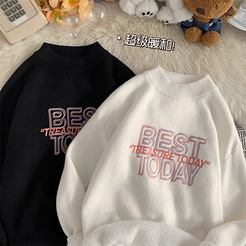 M18181-P45加绒款-P65半高领毛衣男士大码针织衫男毛线衣男，男装针织衫/毛衣，电商A040