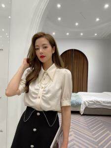 【92038】四色链条可拆卸衬衣，女装，迪盛靓点