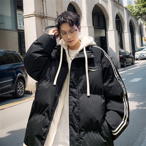 棉衣男冬季新款港风宽松港风假两件连帽学生棉服MY8882-P82图片