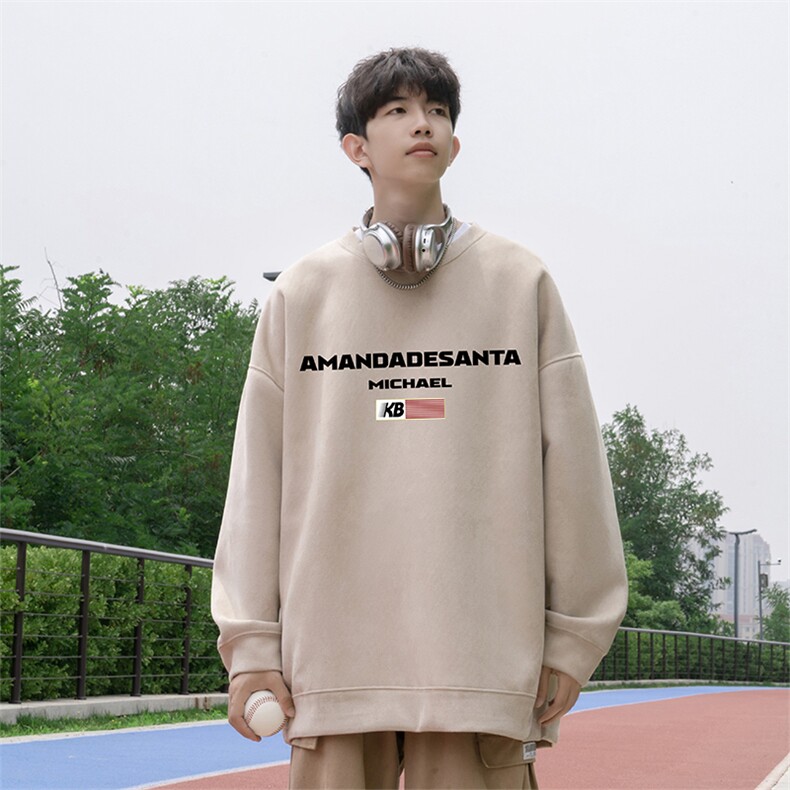 2025秋季男潮流休闲wyjp4169卫衣圆领麂皮绒特p35控69,男装卫衣,星座605(原A050)