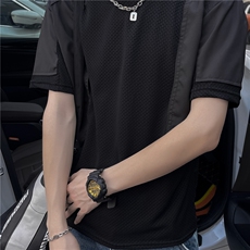 夏季新款男士薄款户外运动打底透气时尚镂空T恤QT003P38，男装T恤，星座1116-2