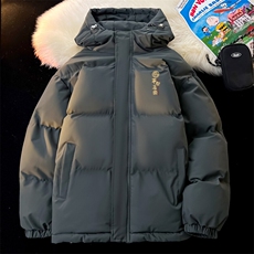 现货抖音得物可供视频三防加厚羽绒连帽棉衣外套面包棉服85553，男装棉衣，电商A486